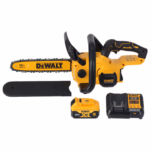 DeWalt DCMCS565P1 18V XR Brushless 30cm Chainsaw, 1 x 5.0Ah Battery & Charger